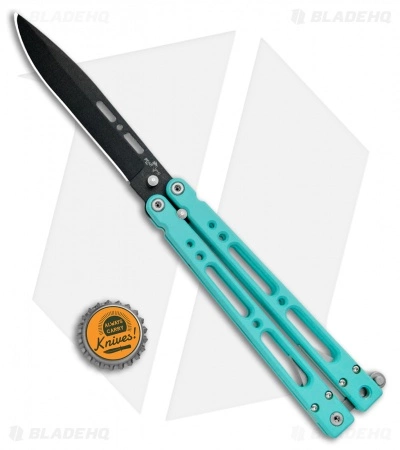 Bear OPS Bear Song IV Butterfly Knife Teal Al (4.38" Black) B-400-AlCP-B+TR - Image 6