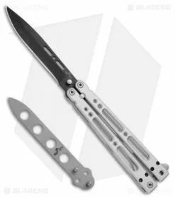 Bear OPS Bear Song IV Butterfly Knife Aluminum W/Trainer (4.38" Black) B-400B+TR