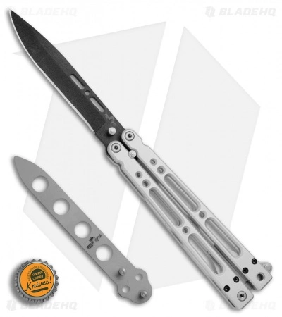 Bear OPS Bear Song IV Butterfly Knife Aluminum W/Trainer (4.38" Black) B-400B+TR - Image 6