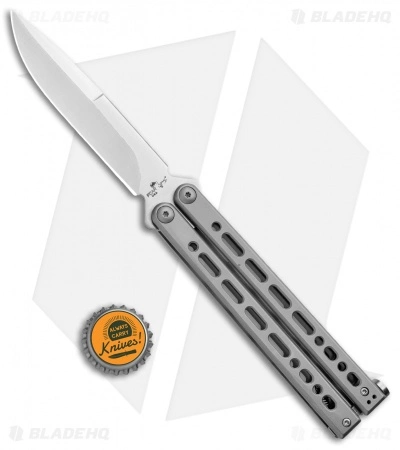 Bear Ops Bear Song VIII Butterfly Knife Gray Bayonet (4.5" Satin) - Image 4