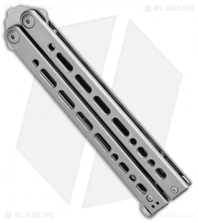 Bear Ops Bear Song VIII Butterfly Knife Gray Clip Point (4.5" Satin) - Image 2