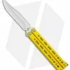 Bear Ops Bear Song VIII Butterfly Knife Yellow Clip Point (4.5" Satin)