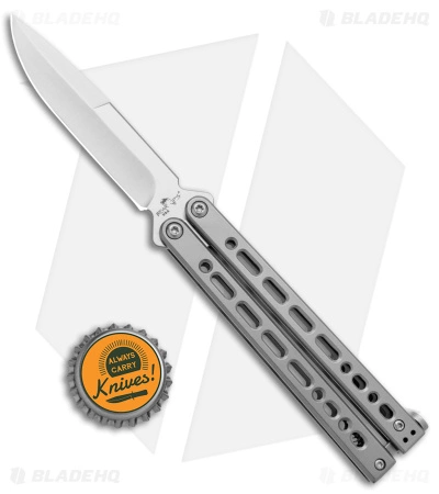 Bear Ops Bear Song VIII Small Bayonet Butterfly Knife Gray (3.75" Satin) - Image 4