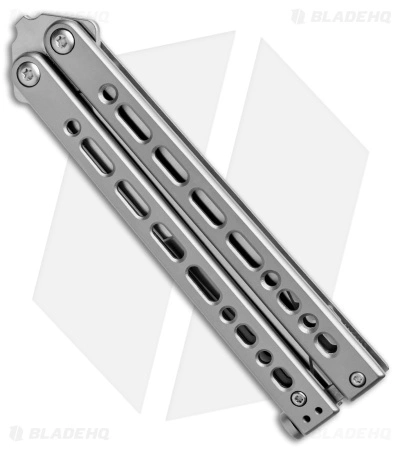 Bear Ops Bear Song VIII Small Bayonet Butterfly Knife Gray (3.75" Satin) - Image 2