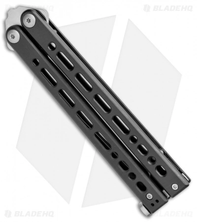 Bear Ops Bear Song VIII Butterfly Knife Tanto Black Steel (4.5" Satin) - Image 2