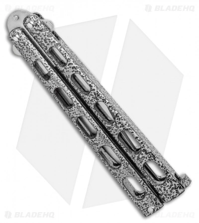 Bear & Son 30th Anniversary 114 Butterfly Knife Silver Vein Zinc (5" Satin) - Image 2