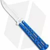Bear & Son 117 Large Butterfly Knife Blue (4" Satin)