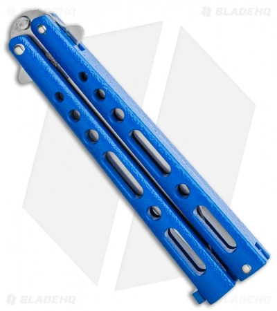Bear & Son 117 Large Butterfly Knife Blue (4" Satin) - Image 3
