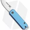 Bear & Son 109 Slip Joint Pocket Knife Blue Aluminum (1.5" Satin)