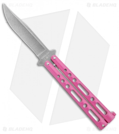 Bear And Son Bear & Son Butterfly Carbon Steel Knife Pink Zinc (5" Stonewash)