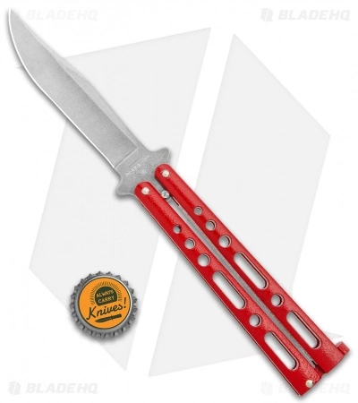 Bear & Son Butterfly Clip Point Red (4"Stonewash) - Image 4