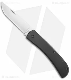 Bear And Son Bear & Son Large Farmhand Slip Joint Knife Black Aluminum (3.4" Satin)