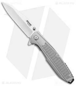 Bear & Son Reverse Tanto Flipper Knife Stainless Steel (3.3" Satin)