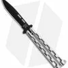Bear & Son Spear Point Butterfly Knife Stainless Steel (4.1" Black) SS15