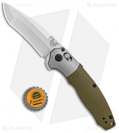 Benchmade 496 Vector AXIS-Assist Knife OD Green G-10 (3.6" Satin) - Image 4