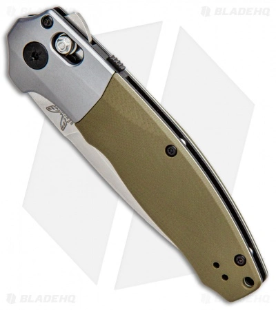 Benchmade 496 Vector AXIS-Assist Knife OD Green G-10 (3.6" Satin) - Image 2