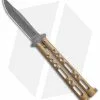 Benchmark Butterfly Knife Gold Epoxy Steel (4" Stonewash)
