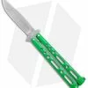 Benchmark Butterfly Knife Green Epoxy Steel (4" Stonewash)