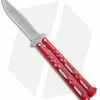 Benchmark Butterfly Knife Red Epoxy Steel (4" Stonewash)