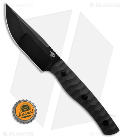 Bestech Knives Heidi Blacksmith#2 Fixed Blade Knife Carbon Fiber (3.9" Black) - Image 4