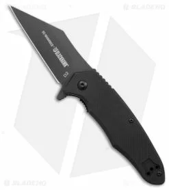 Blackhawk Be-Wharned Sideliner Knife Black G-10 (3.25" Black Plain)