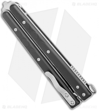 Boker Plus Balisong Tactical Small Butterfly Knife Black G-10 (3.4" Satin) - Image 3