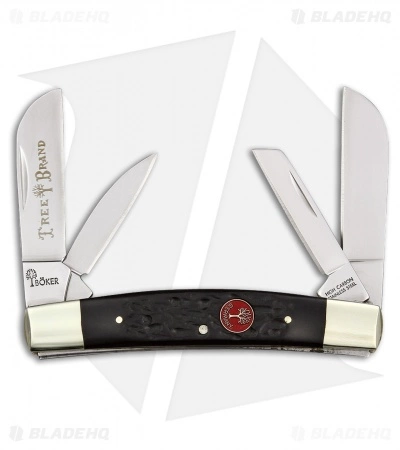 Boker Red Shield Congress Pocket Knife 3.625" Jigged Black Bone (110738)