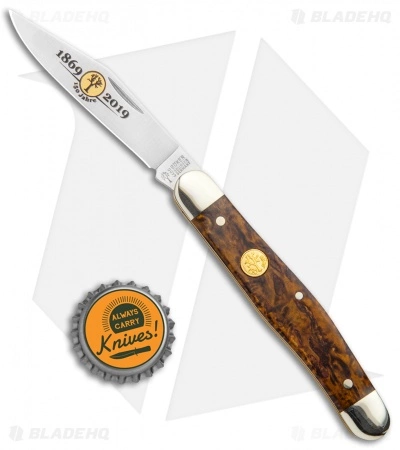 Boker Stockman 150th Anniversary Edition Pocket Knife Curly Birch Wood 115985 - Image 4