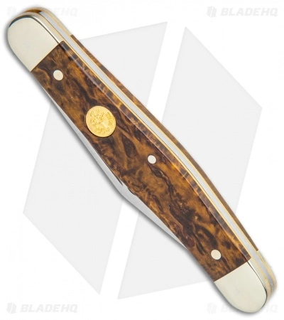 Boker Stockman 150th Anniversary Edition Pocket Knife Curly Birch Wood 115985 - Image 2