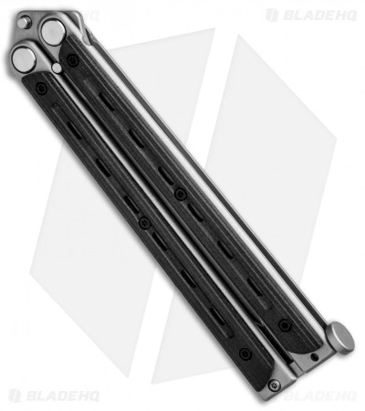 Bradley Kimura Butterfly Balisong Knife Black G-10 (3.9" Bead Blast) - Image 3