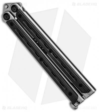 Bradley Kimura Butterfly Balisong Knife Black G-10 (3.9" Bead Blast) - Image 2