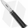Bradley Kimura Butterfly Balisong Knife Black Carbon Fiber (3.9" Bead Blast)