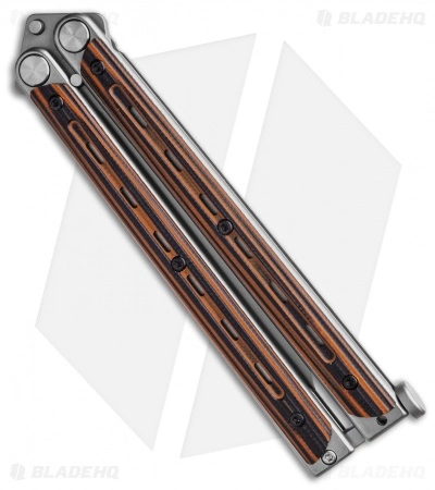 Bradley Kimura Butterfly Balisong Knife Orange/Black G-10 (4" Bead Blast) - Image 3