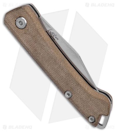 Buck 250 Saunter Clip Point Slip Joint Knife Green Micarta (2.3" Satin) 0250GRS1 - Image 3