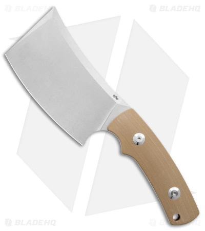 B'yond EDC Kleavr Fixed Blade Knife Tan G-10 (4.5" Stonewash)