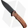 CIVIVI Cogent Button Lock Flipper Knife Guibourtia Wood Handle (3.5" Stonewash)