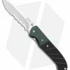 CRKT Ignitor Spring Assisted Knife Black & Green G-10 (3.38" Satin Serr) 6855