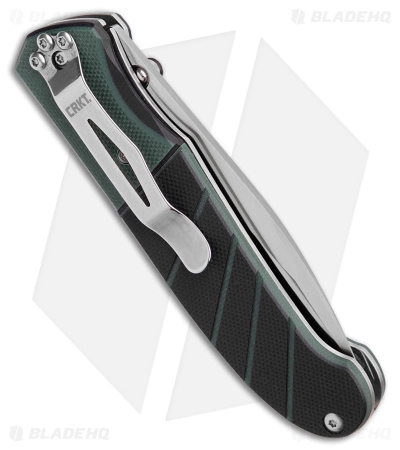 CRKT Ignitor Spring Assisted Knife Black & Green G-10 (3.38" Satin Serr) 6855 - Image 3