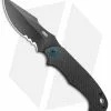 CRKT PSD Liner Lock Spring Assisted Knife Black G-10 / CF (3.6" Black Serr)