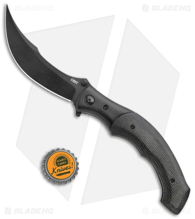 CRKT Ritual Spring Assisted Knife Black Micarta (4.37" Black 14C28N) 7471K - Image 4