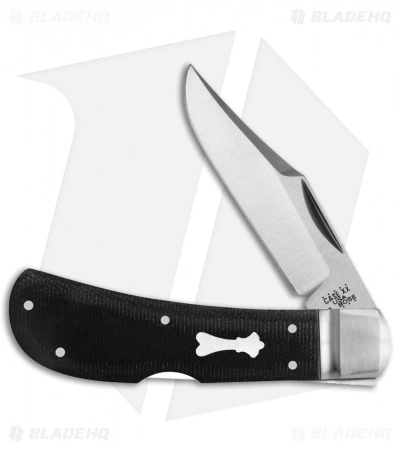 Case Cutlery Case Bose Locking Lanny's Clip Knife Black Canvas Laminate (3" Satin) 08840