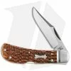 Case Cutlery Case Bose Locking Lanny's Clip Knife Brown Bone Standard Jig (3" Satin) 08838