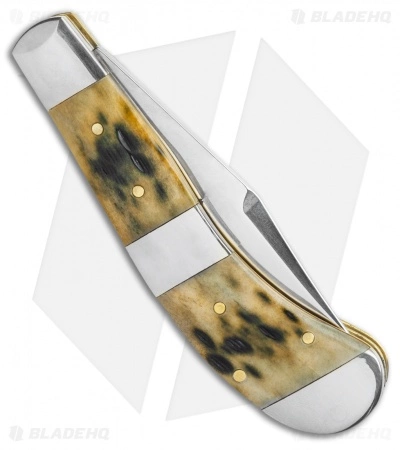 Case Cutlery Case Bose Saddlehorn Olive Green Peach Seed Jig Bone (TB62110 SS) - Image 3