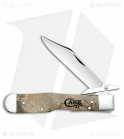 Case Cutlery Burnt CheetahÂ® Lockback Knife 4.375" Natural Box Elder (7111 1/2L SS) 16567