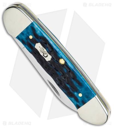 Case Cutlery Case Canoe Knife 2.6" Pocket Worn Blue Bone/Peach Seed Jig (62131 SS) 51853 - Image 2