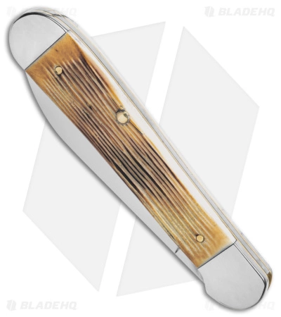 Case Knives Case Copperhead Pocket Knife Burnt Cream Bone Barnboard Jig (3" Polish) 36727 - Image 2