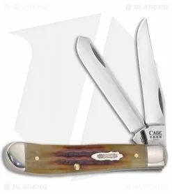 Case Cutlery 130th Anniversary 3.5" Mini Trapper Pocket Knife Aged Bone