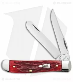 Case Cutlery Mini Trapper Pocket Knife 3.5" Dark Red Bone