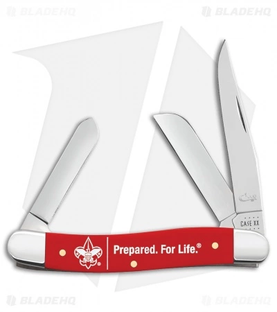 Case Knives Case Medium Stockman Knife 3.6" BSA Red Synthetic (4318 CS)