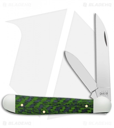 Case Cutlery Case Copperhead Knife 3.9" Green & Black CF (10249W SS) 50713